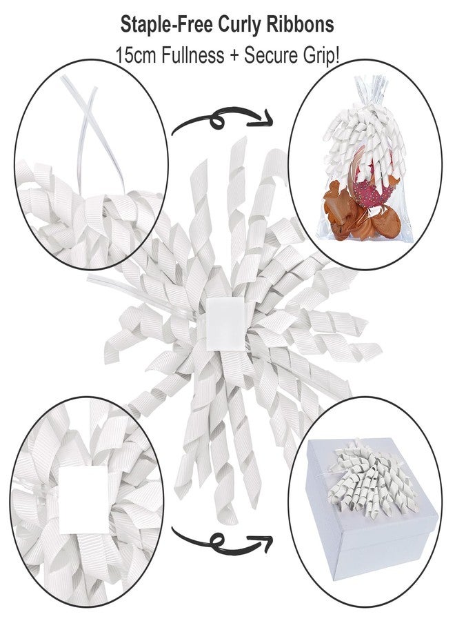 FAKILO White Bows for Gift Wrapping, Curly Ribbon Bows for Presents, Birthday, Wedding, Wrap Accessories, Party Favor - 6 Counts - Image 5